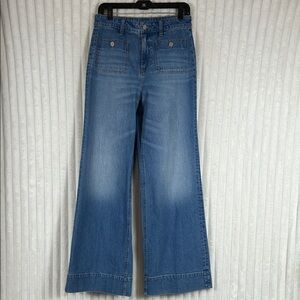 NWT JCrew High-rise Sailor denim trouser in 1996 semi-stretch denim jeans sz 28